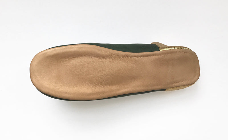 Bottom View of Leather Slippers / House Shoes | Soft Sole
